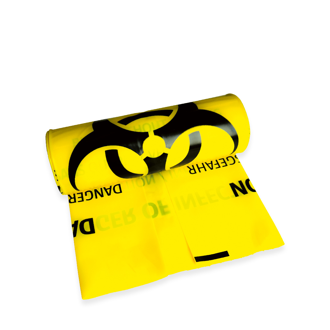 Biohazard-Entsorgungsbeutel 70 l, gelb - 20 Rollen à 20 Stück