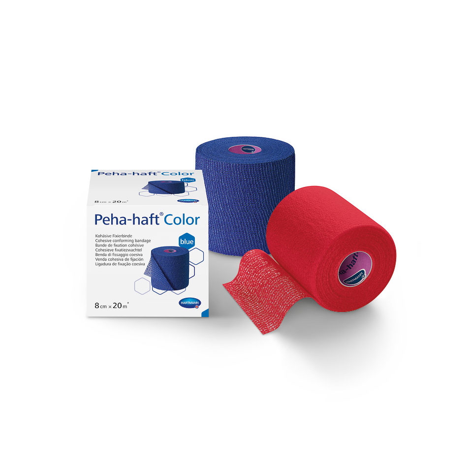 Peha-haft® Color in blau, 10 cm x 20 m, 1 Faltschachtel à 1 Rolle