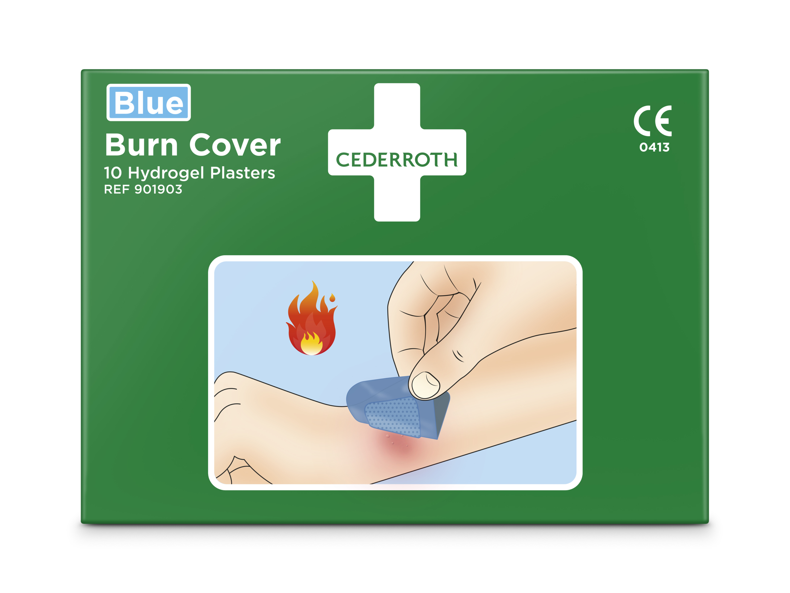 CEDERROTH Burn Cover Hydrogelpflaster - Packung à 10 Stück