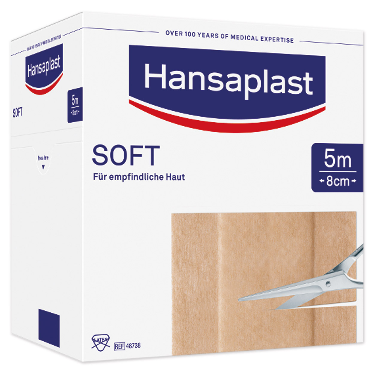 Hansaplast Soft Großpackung, 5m x 8cm
