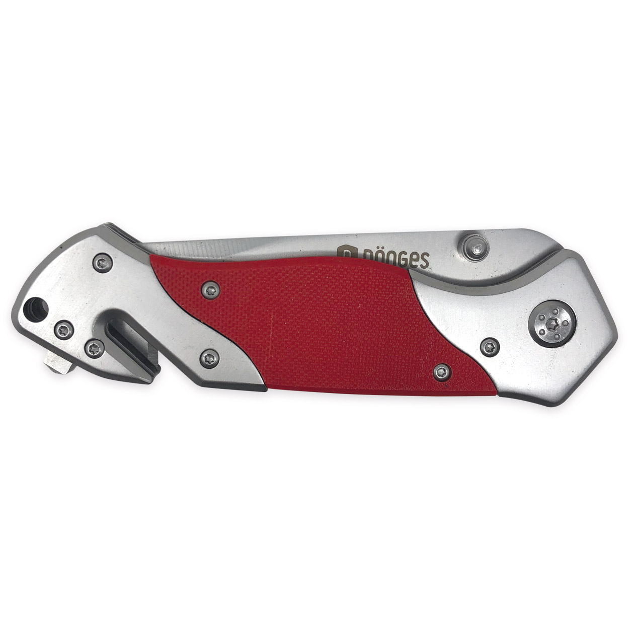 Rettungsmesser Economy in silber/rot