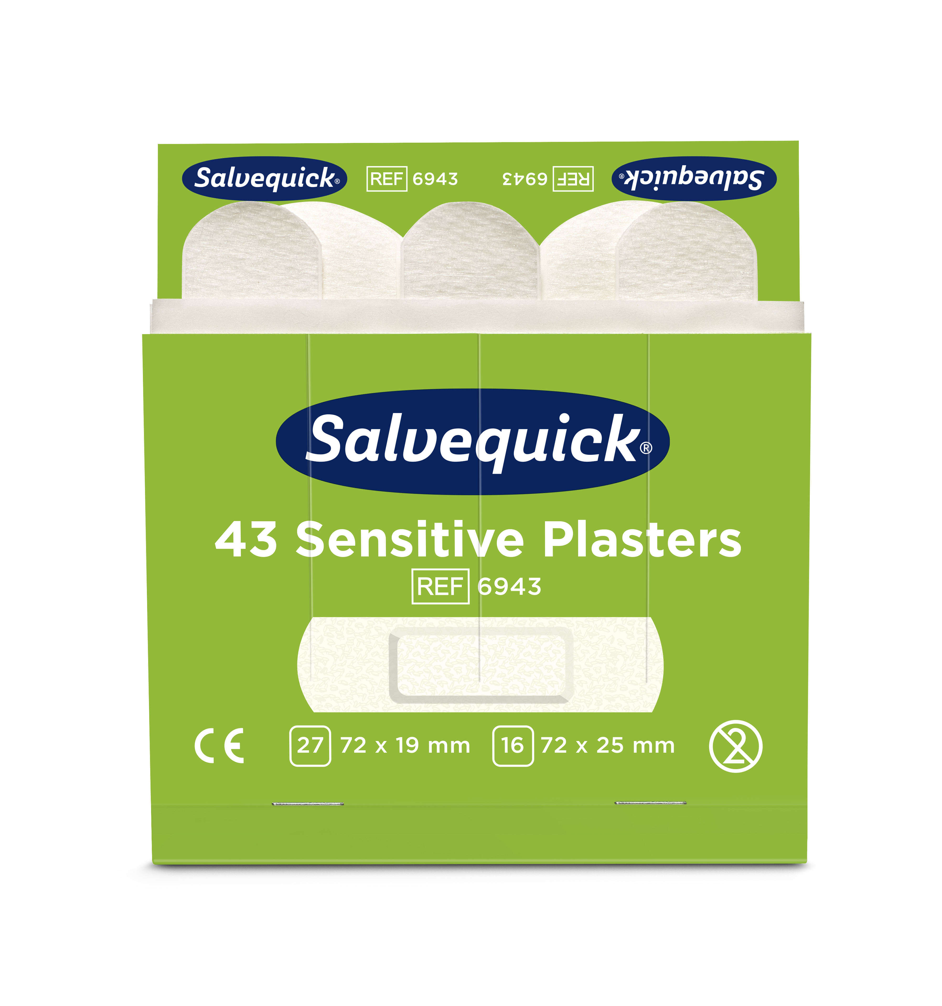 Cederroth Salvequick Sensitive Pflaster - 43 Pflaster