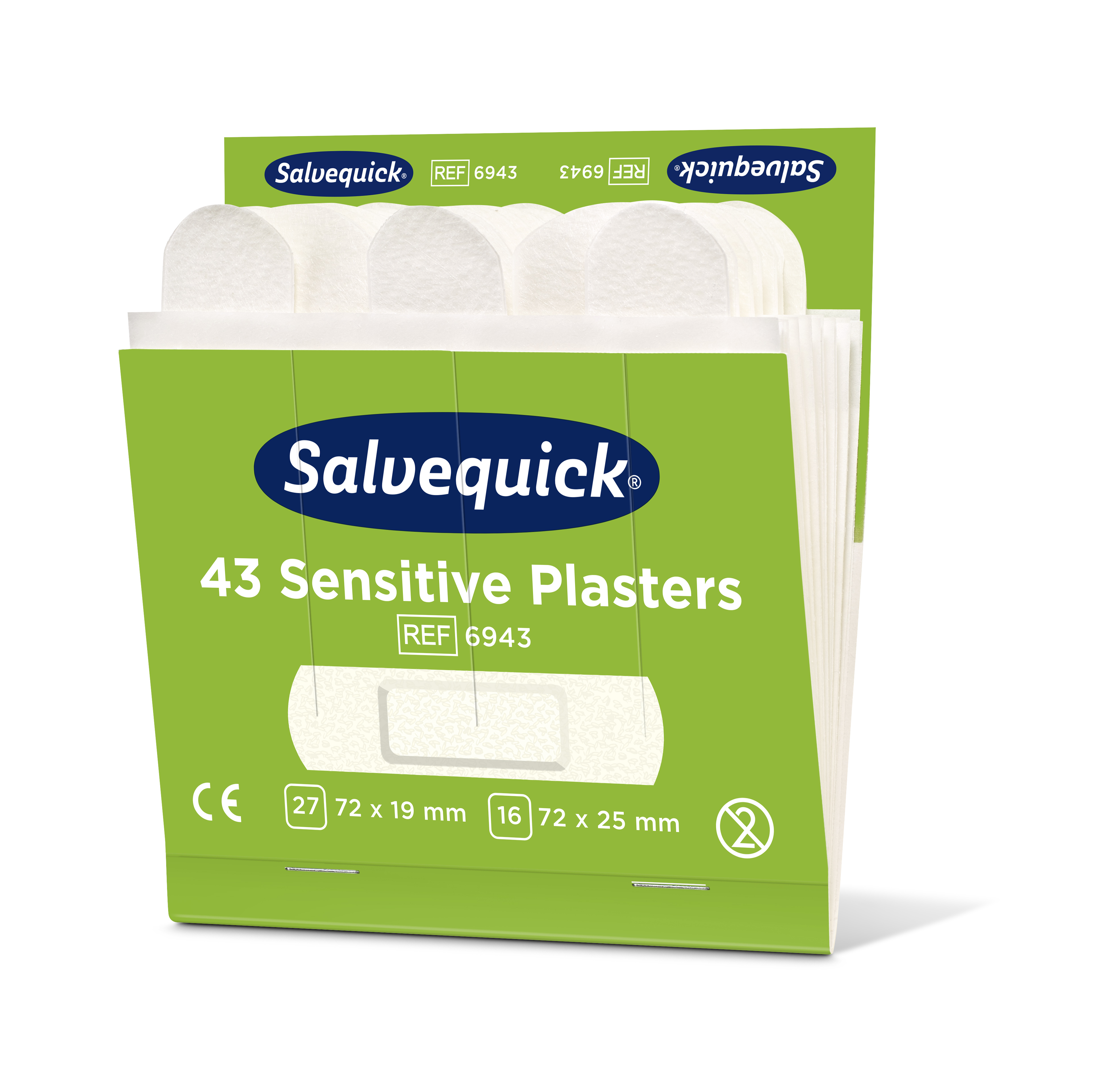 Cederroth Salvequick Sensitive Pflaster - 43 Pflaster