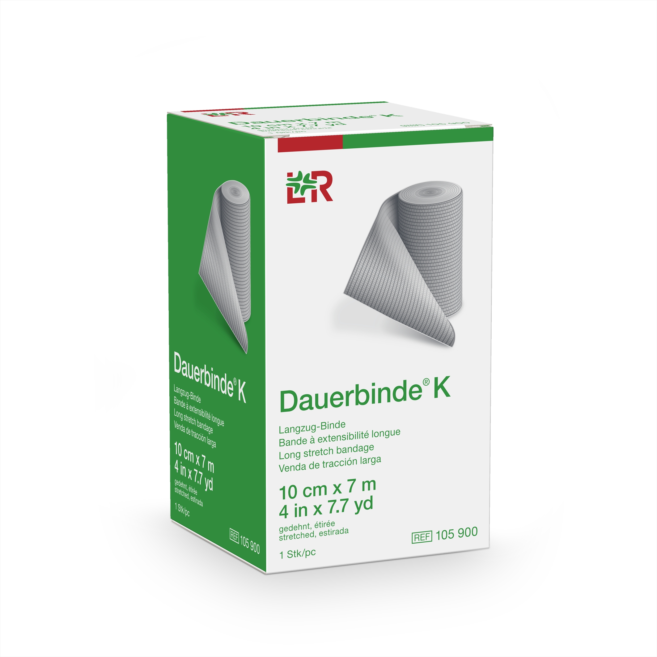 Dauerbinde® K 10 cm x 7 m, einzeln in Faltschachtel
