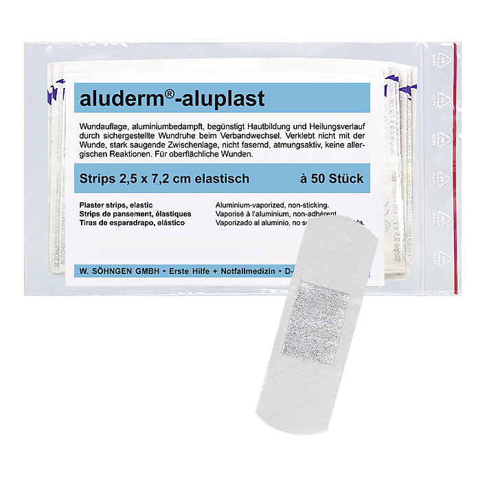 aluderm®-aluplast elastisch Strips 2,5 x 7,2 cm  50 Stück