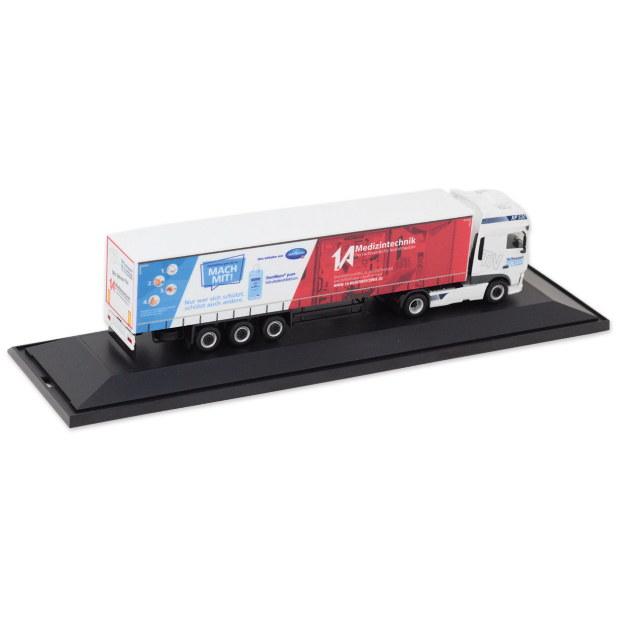 Herpa 1A Modelltruck inkl. PC-Vitrine