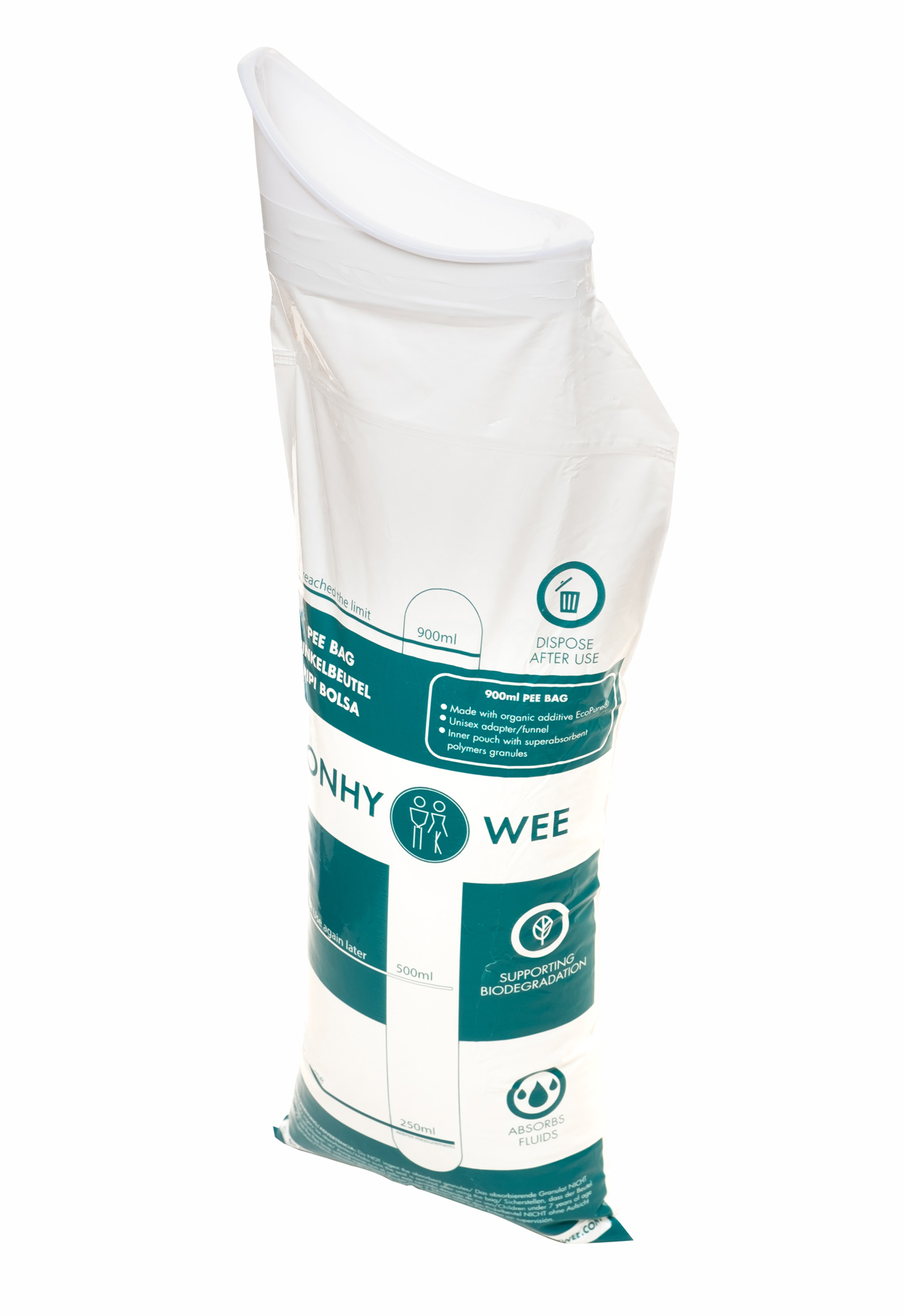 Jonhy Wee Unisex Pinkelbeutel, 900 ml - Packung à 3 Beutel