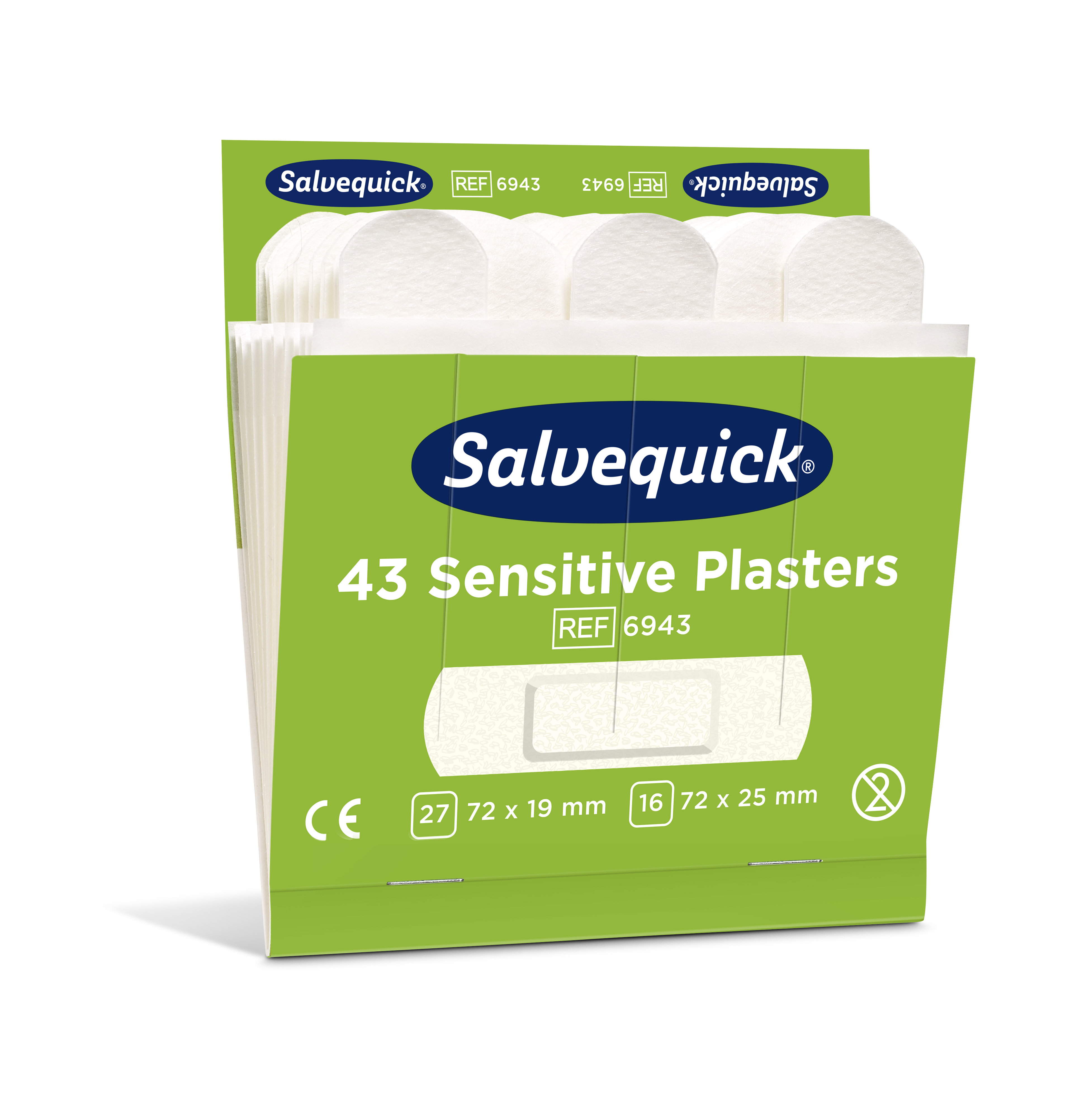 Cederroth Salvequick Sensitive Pflaster - 43 Pflaster
