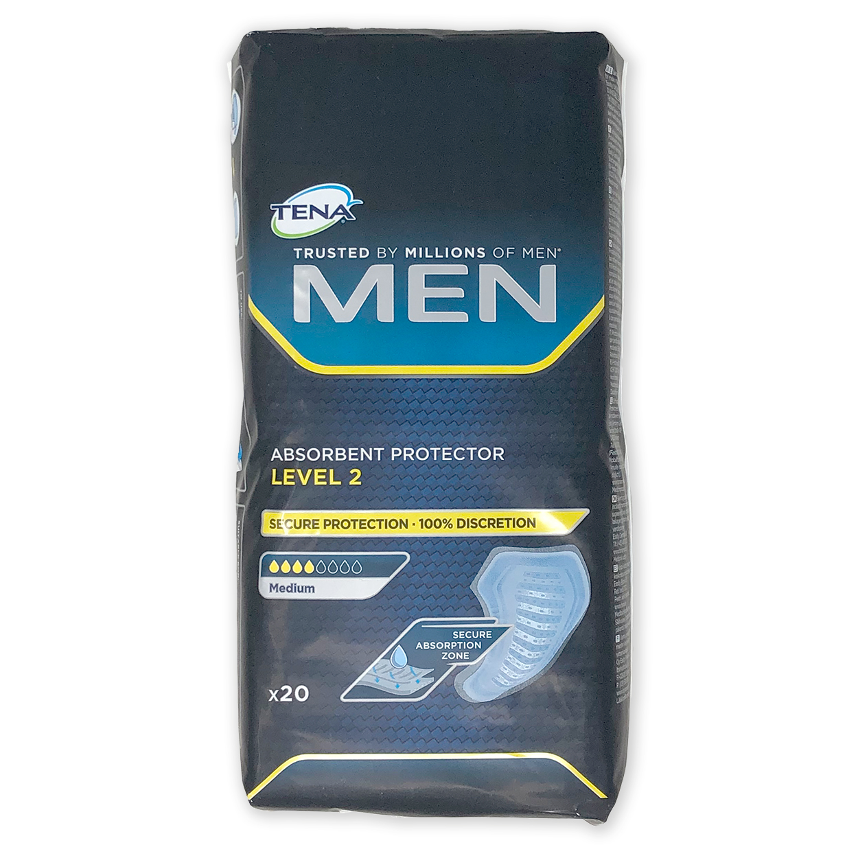 TENA MEN Level 2 Inkontinenzeinlagen - Packung à 20 Stück