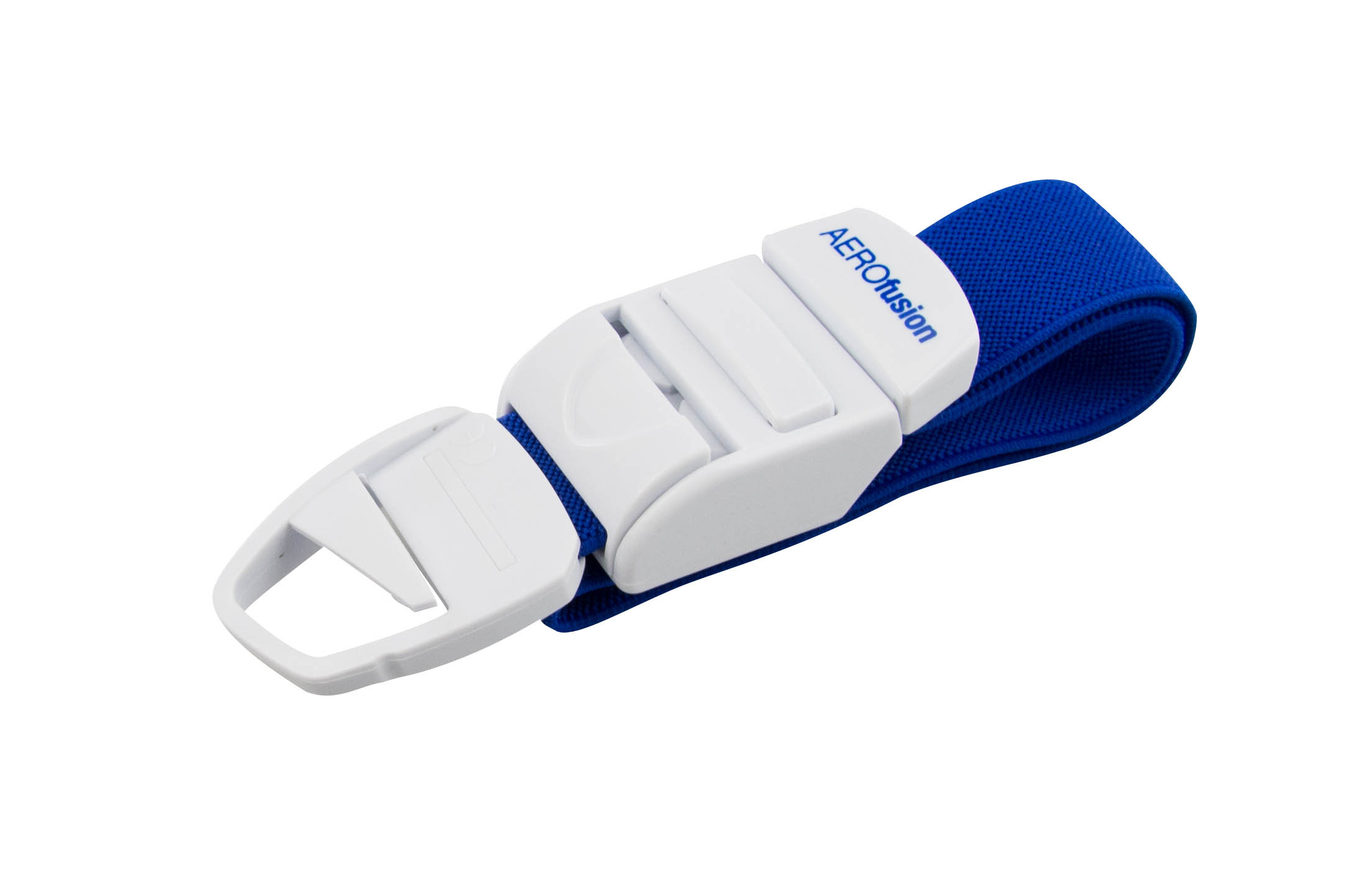 Einhand-Venenstauer aus Polyester in blau/weiß