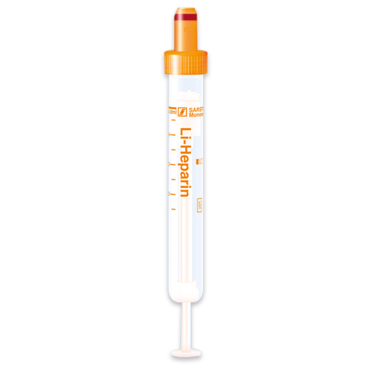 S-Monovette® 4,9 ml, 90 x 13 mm, Lithium-Heparin-Gel - Packung à 50 Stück