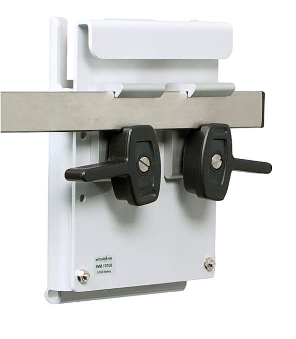 Anbauset Krankenhausnormschiene mit 2 Adaptern