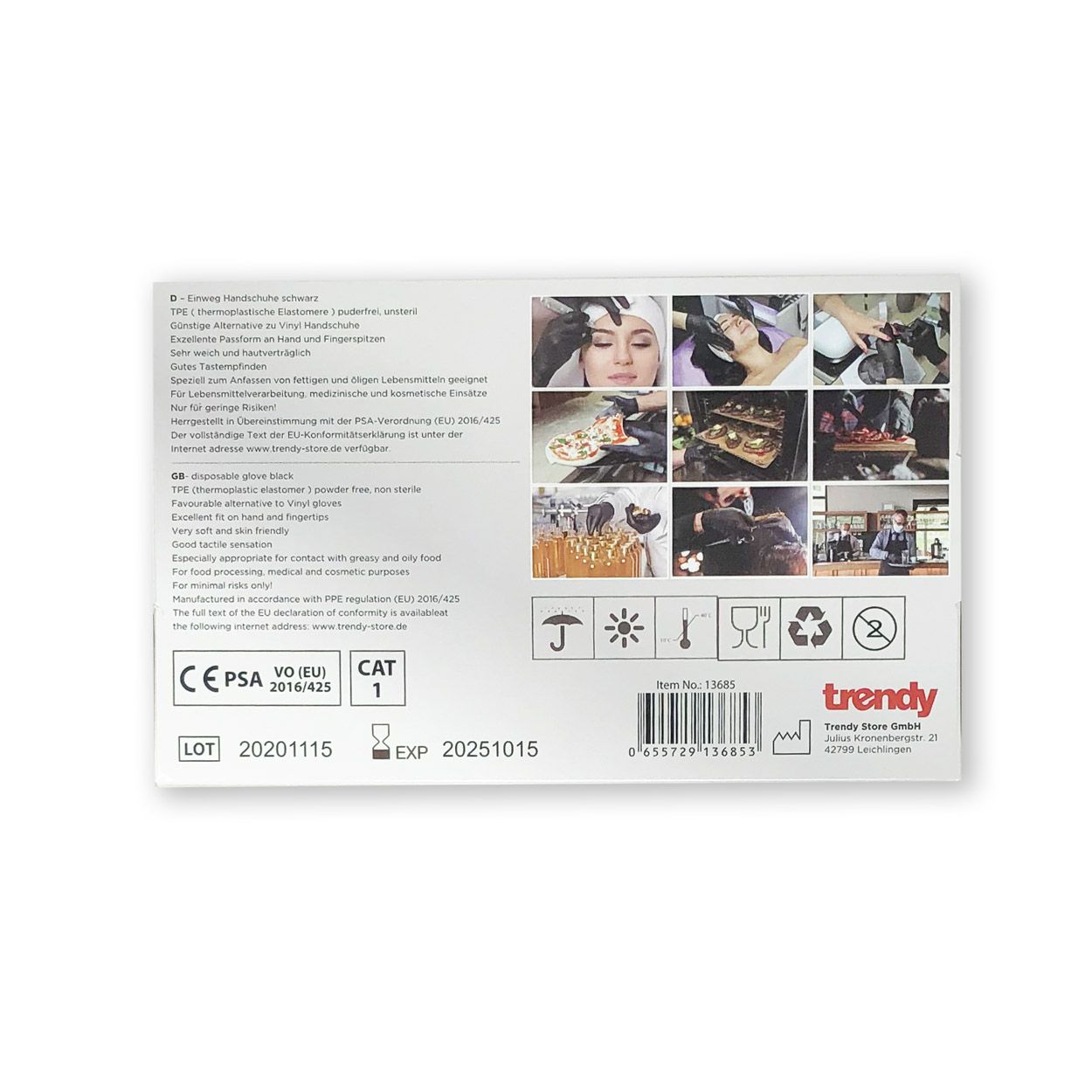 trendy Einweghandschuhe - Packung à 100 Stück