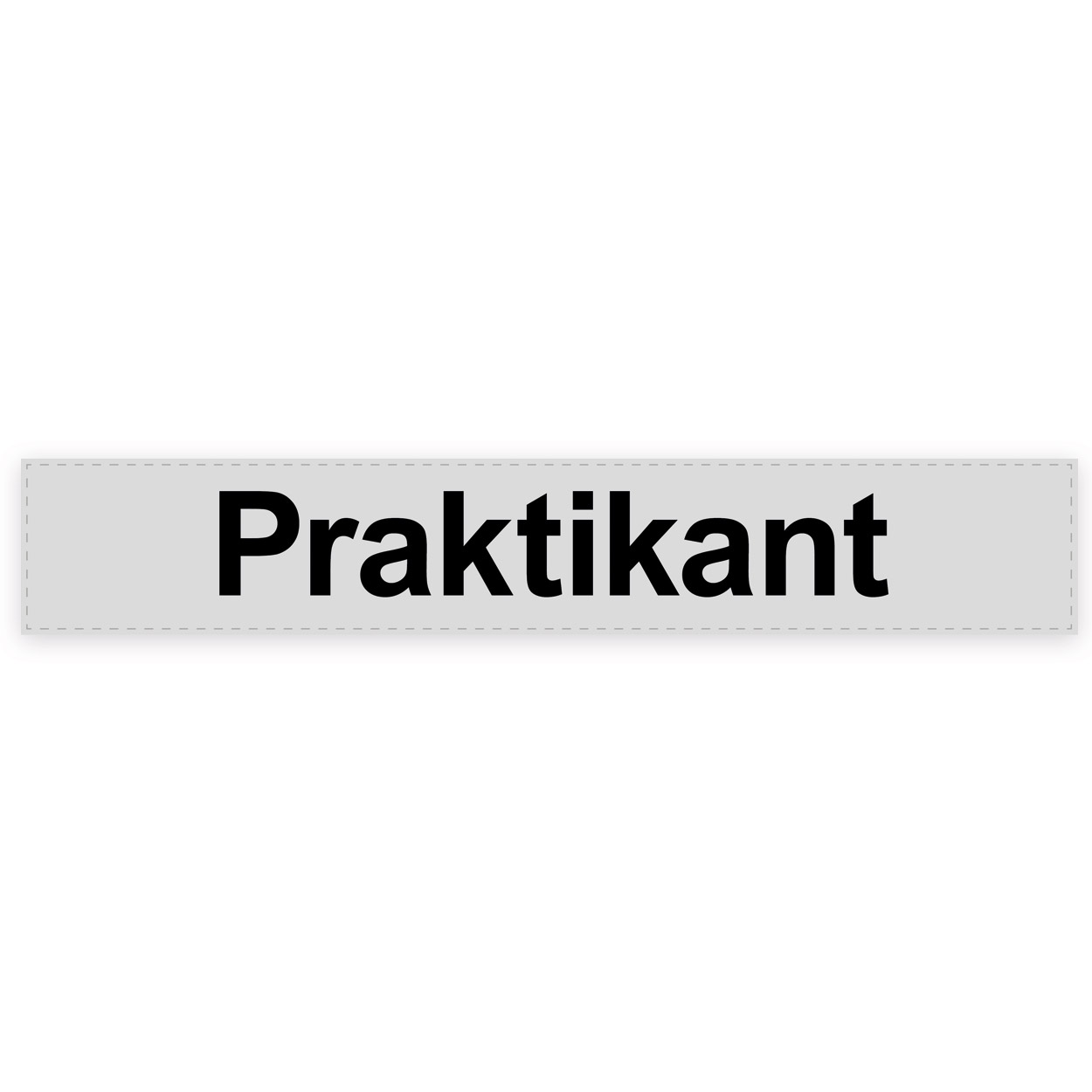 Rückenschild Praktikant, silber