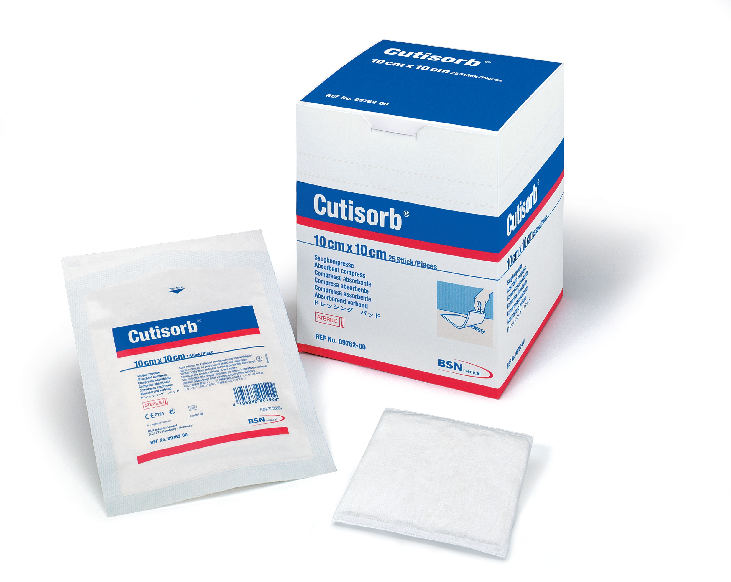 Cutisorb steril Saugkompresse, 10 x 10 cm - Packung à 25 Stück