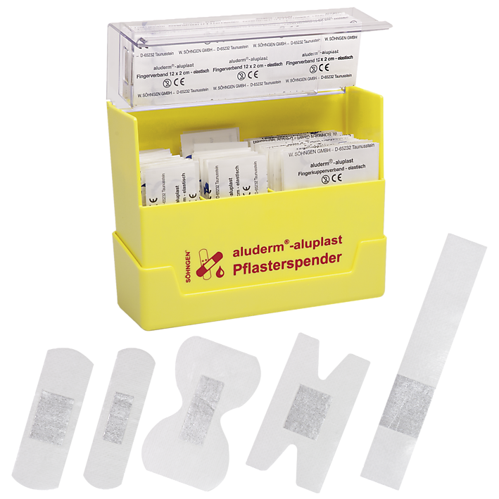 Pflasterspender gelb aluderm®-aluplast gefüllt