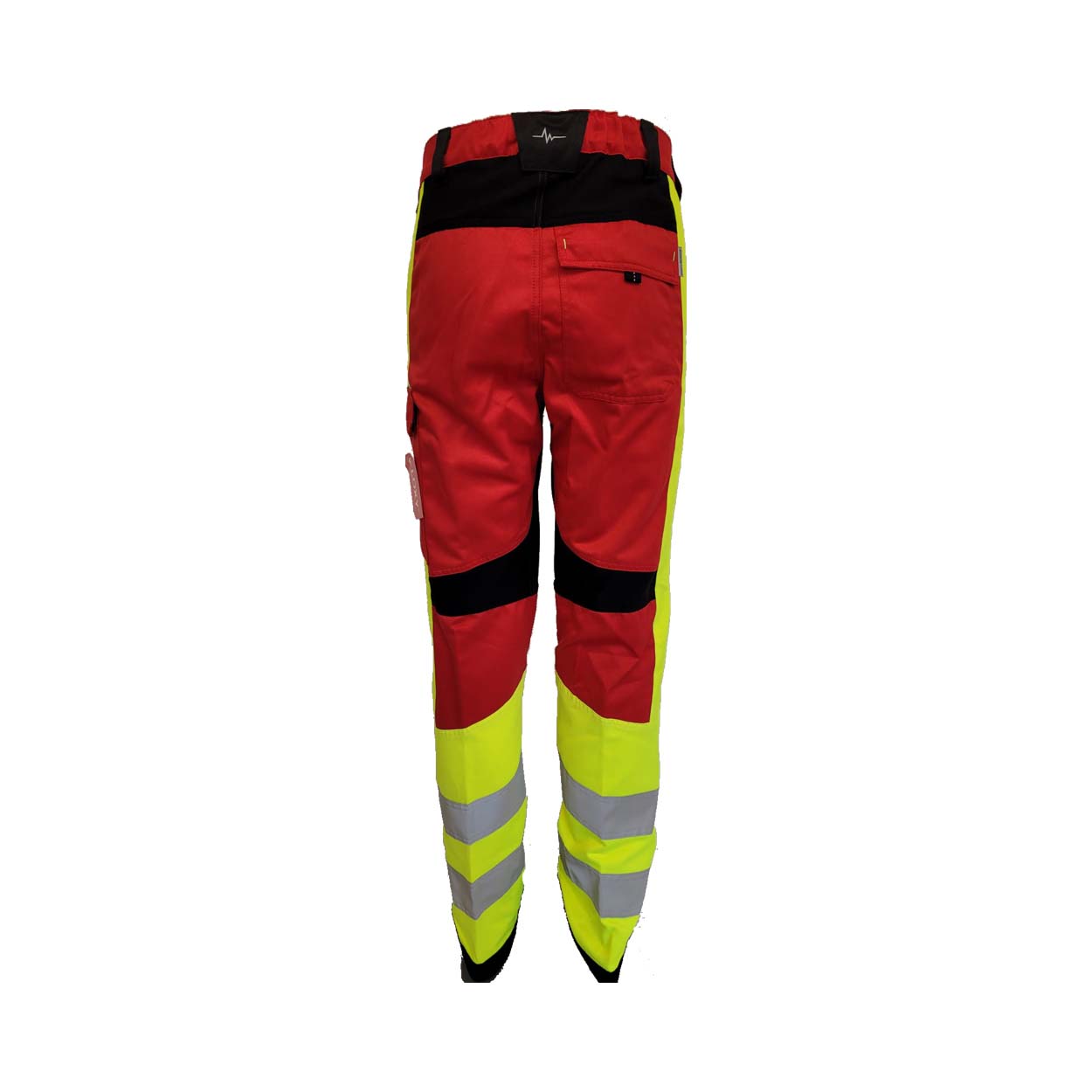 Hose Dynamic Komfort, rot/neongelb/schwarz, mit Stretcheinsätzen