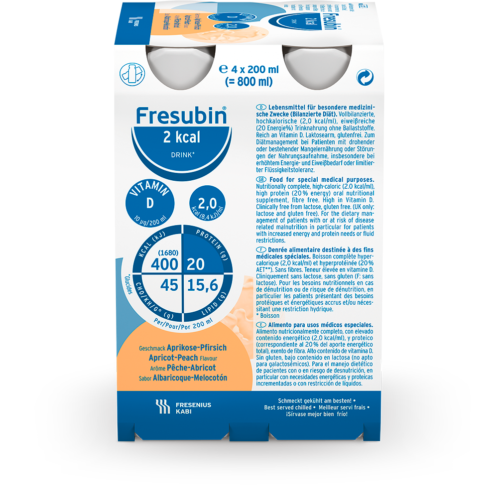 Fresubin 2 kcal DRINK Aprikose-Pfirsich, 24x200ml