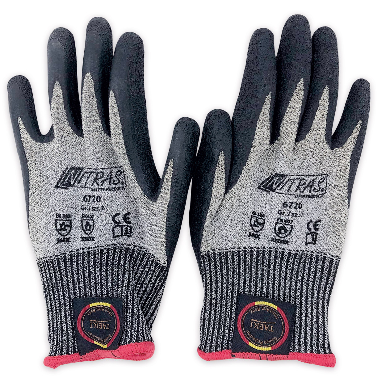 NITRAS TAEKI Schnittschutzhandschuhe Größe 10 in Grau, 1 Paar