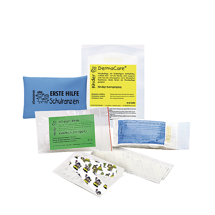 Erste Hilfe Schulranzen blau