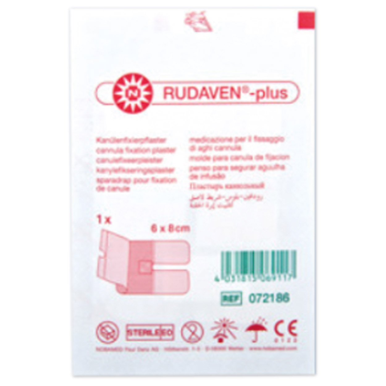 RUDAVEN-plus Kanülenfixierpflaster 6x8cm - Packung à 50 Stück
