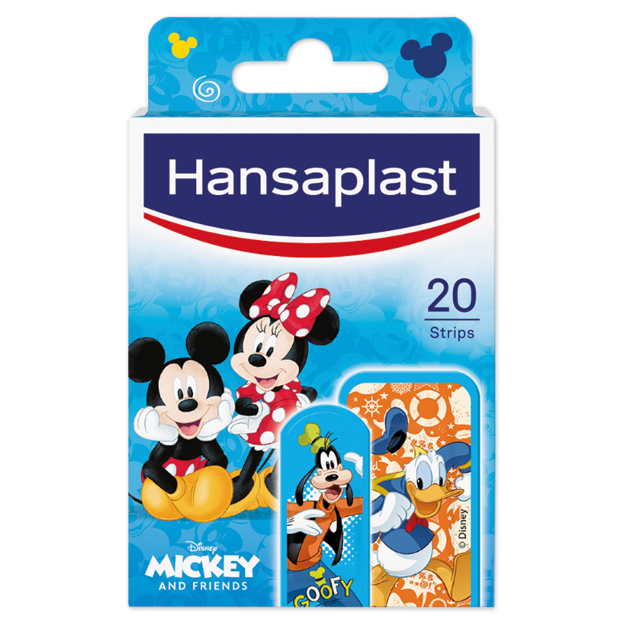 HANSAPLAST Kinder Pflasterstrips Mickey & Friends - Packung à 20 Stück