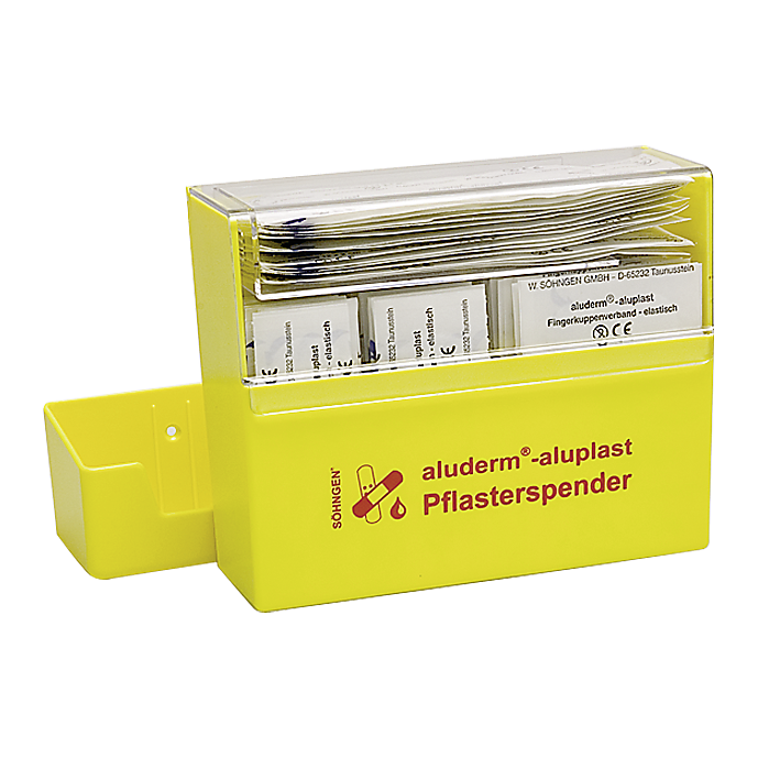 Pflasterspender gelb aluderm®-aluplast gefüllt