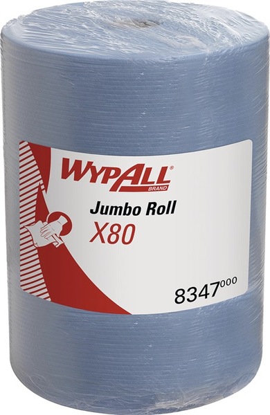 Wypall X80 Reinigungstücher, Blau, 420 x 380mm - Packung à 475 Stück