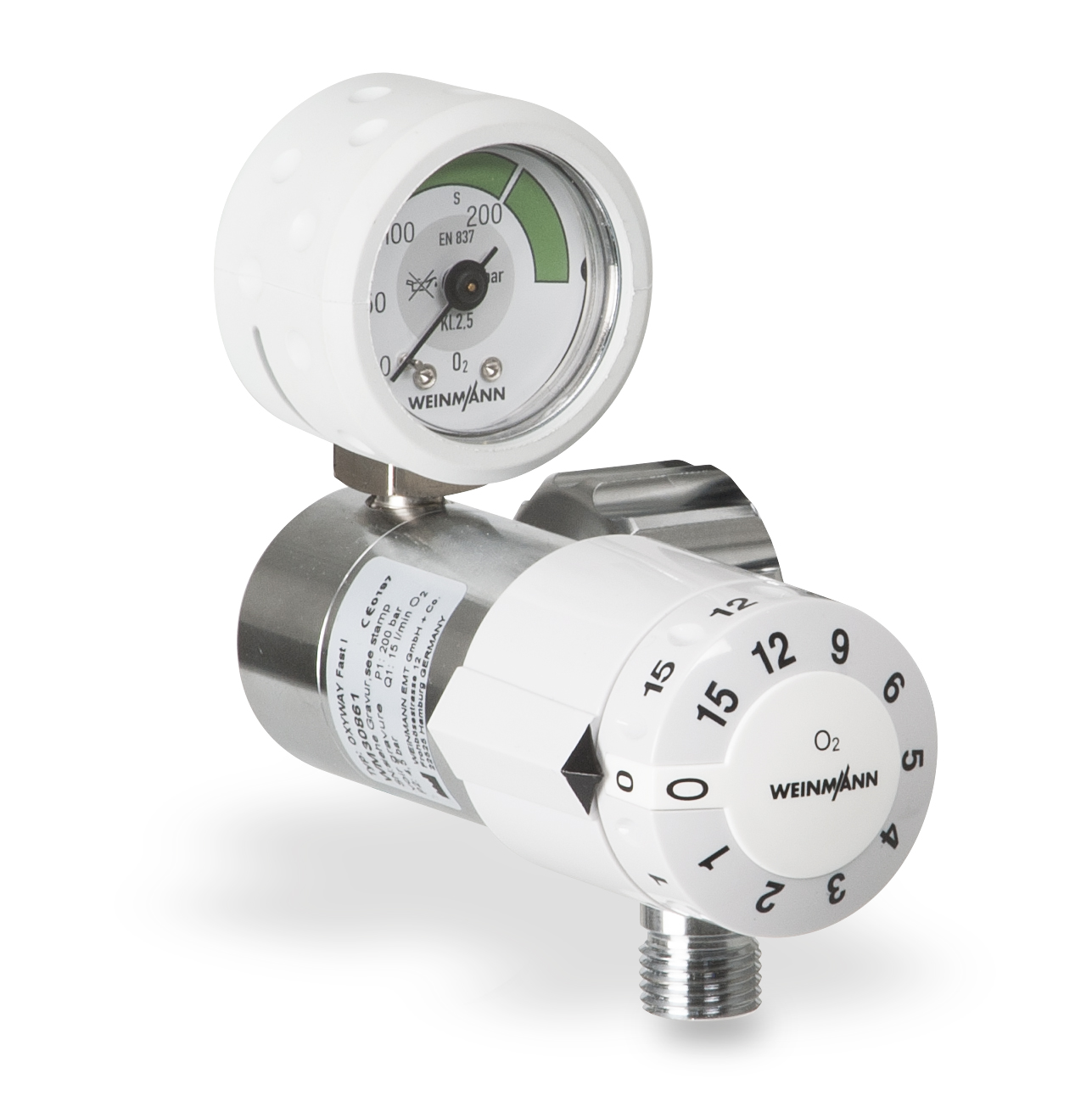 OXYWAY Fast I,  G 3/4'  Druckminderer für Sauerstoff,