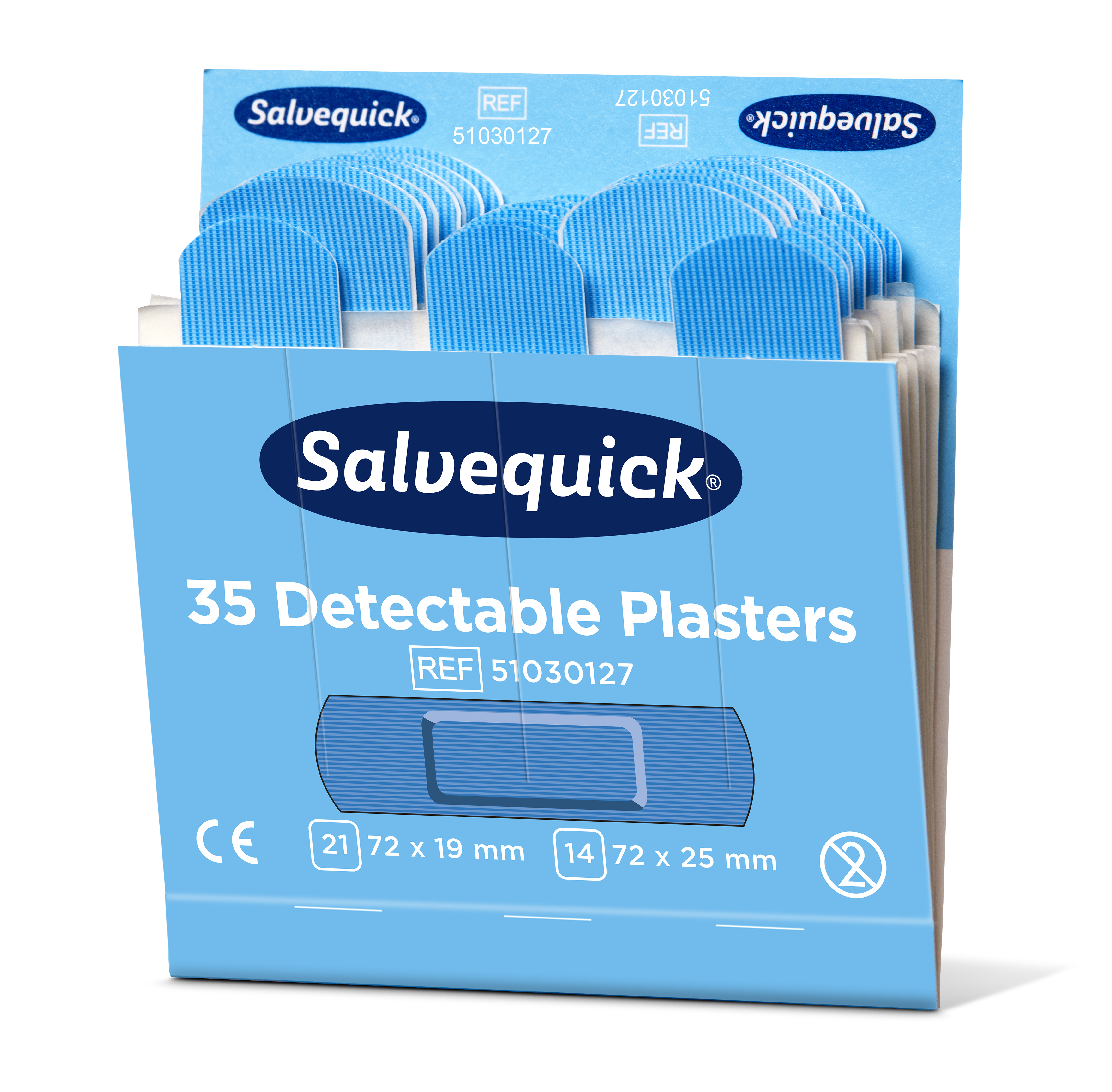 Cederroth Salvequick Blue Detectable Pflastermix - 6 x 35 Stück