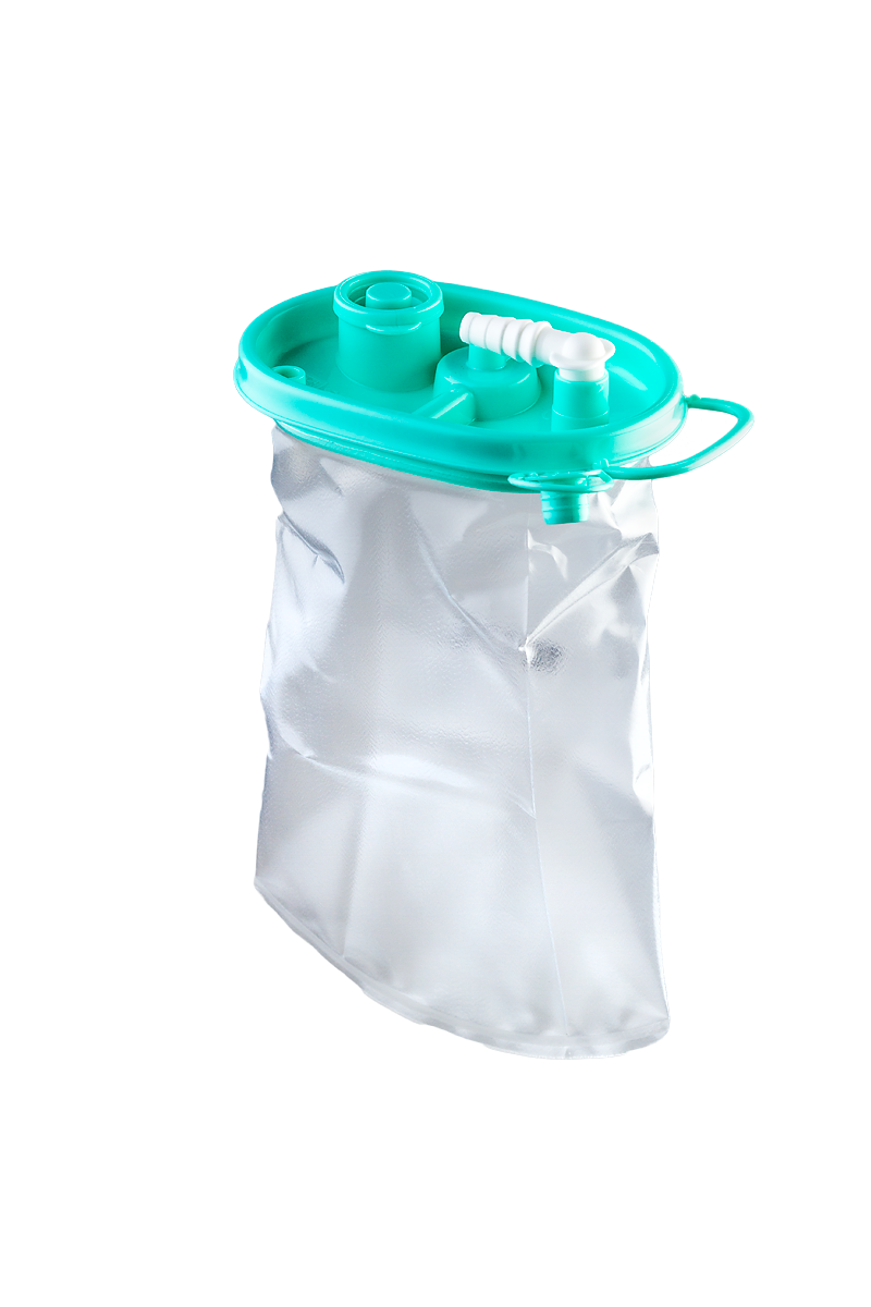 Serres-Absaugbeutel 1000 ml, Winkelanschluss