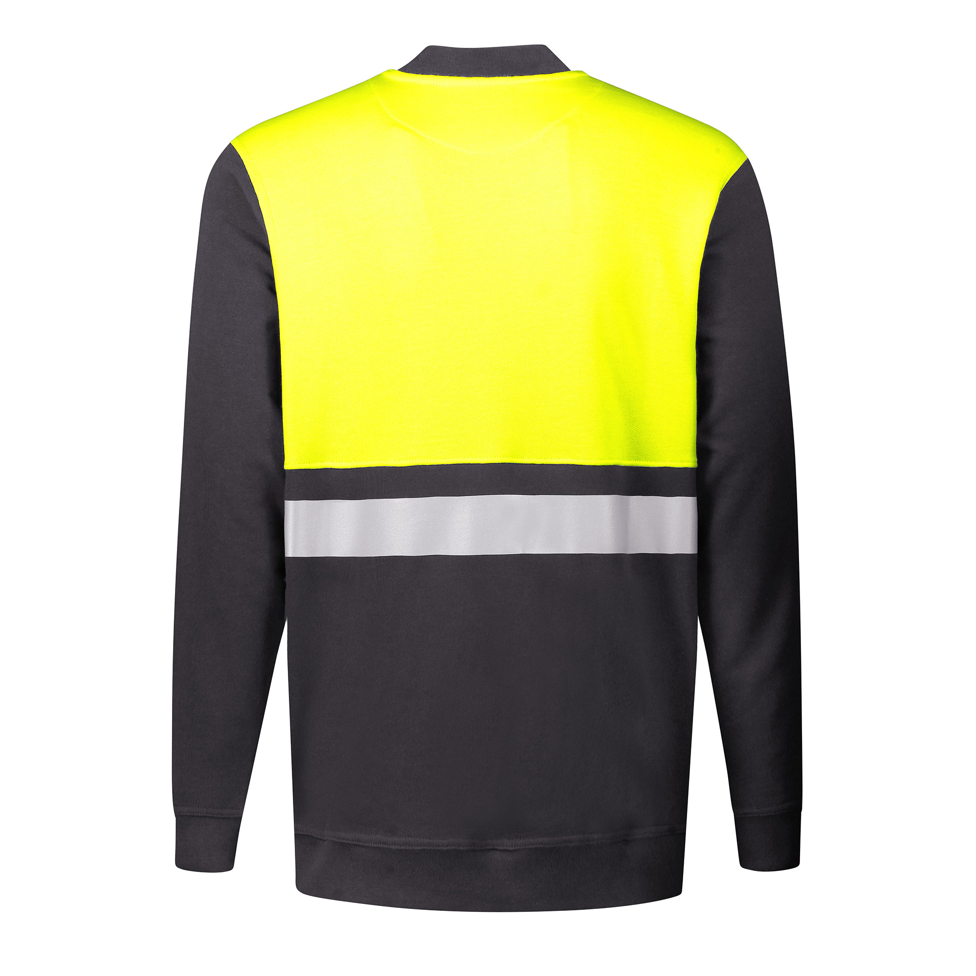 Santino Sweater O-Hals Helsinki Graphit/Fluor Yellow Gr. L