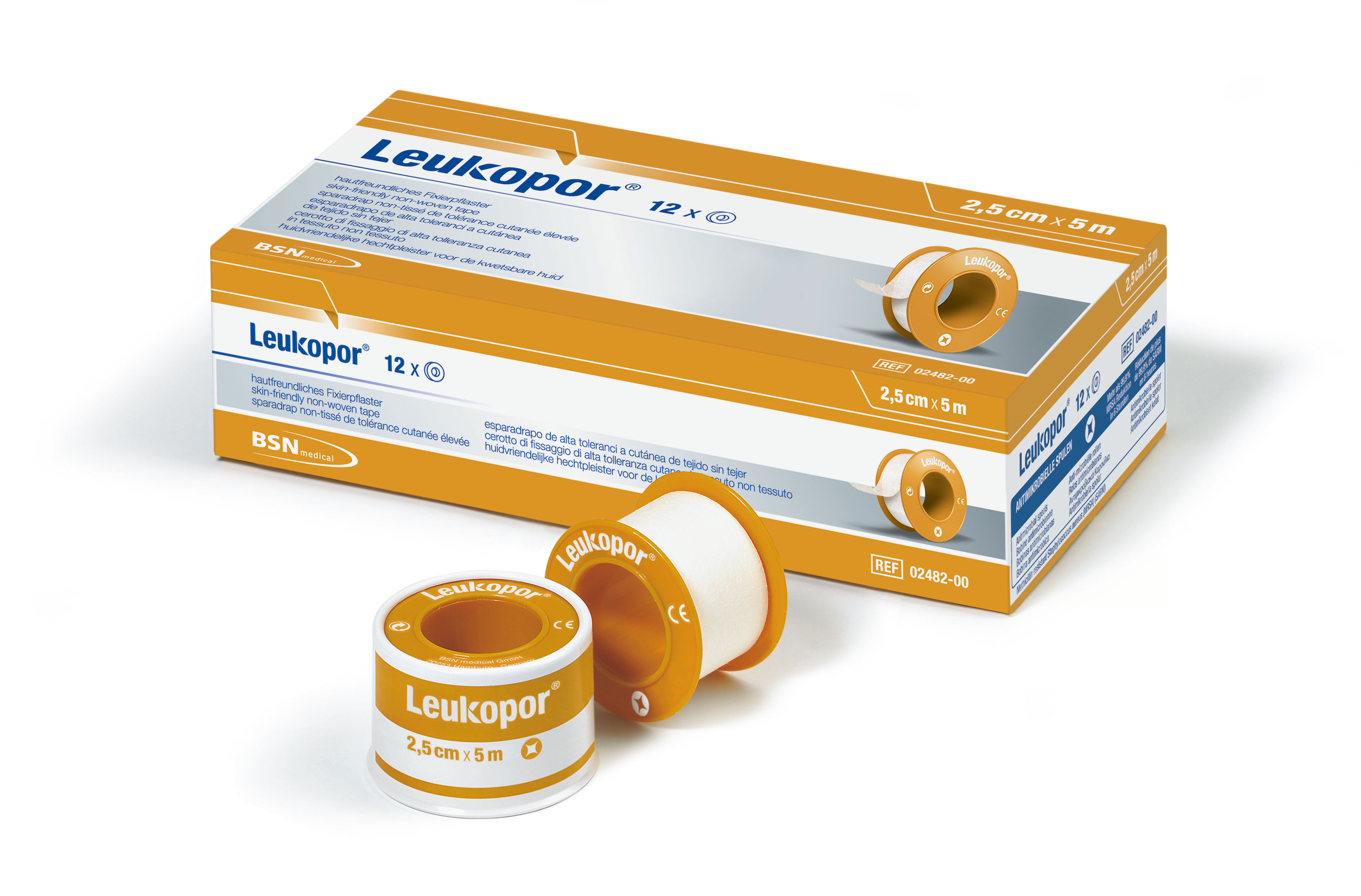 Leukopor Rollenpflaster 2,5 cm x 5 m - Packung à 12 Stück
