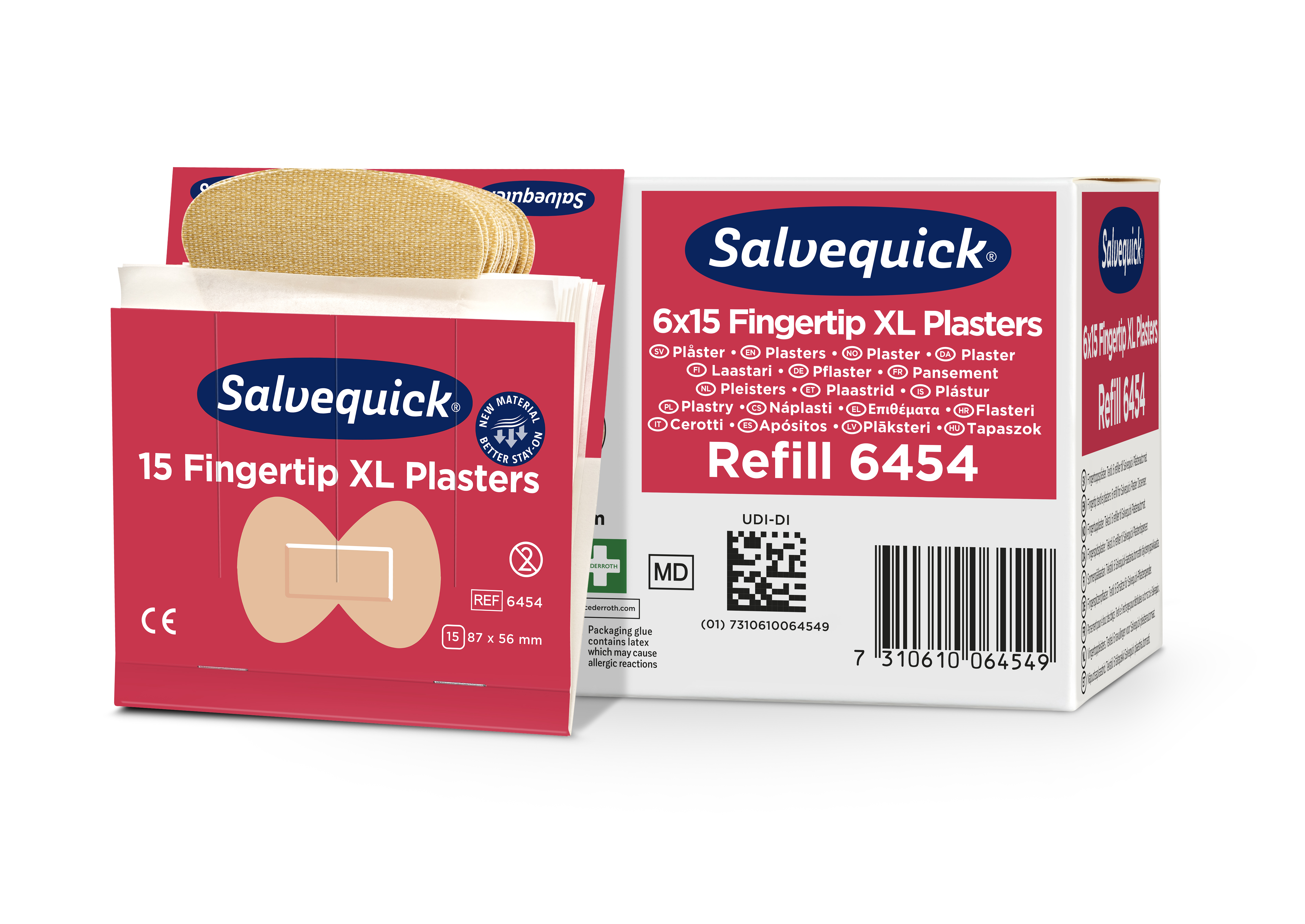 Cederroth Salvequick Fingertip XL Fingerkuppenpflaster - 15 Stück