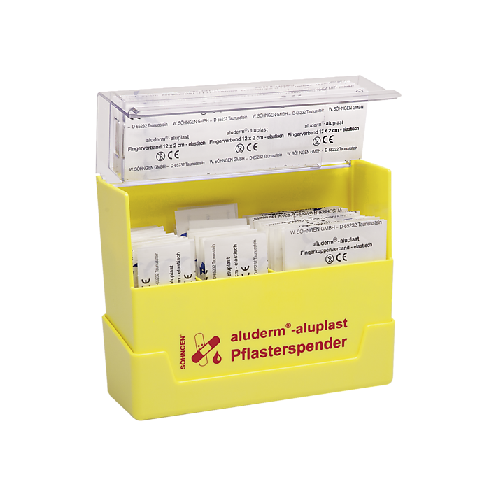 Pflasterspender gelb aluderm®-aluplast gefüllt