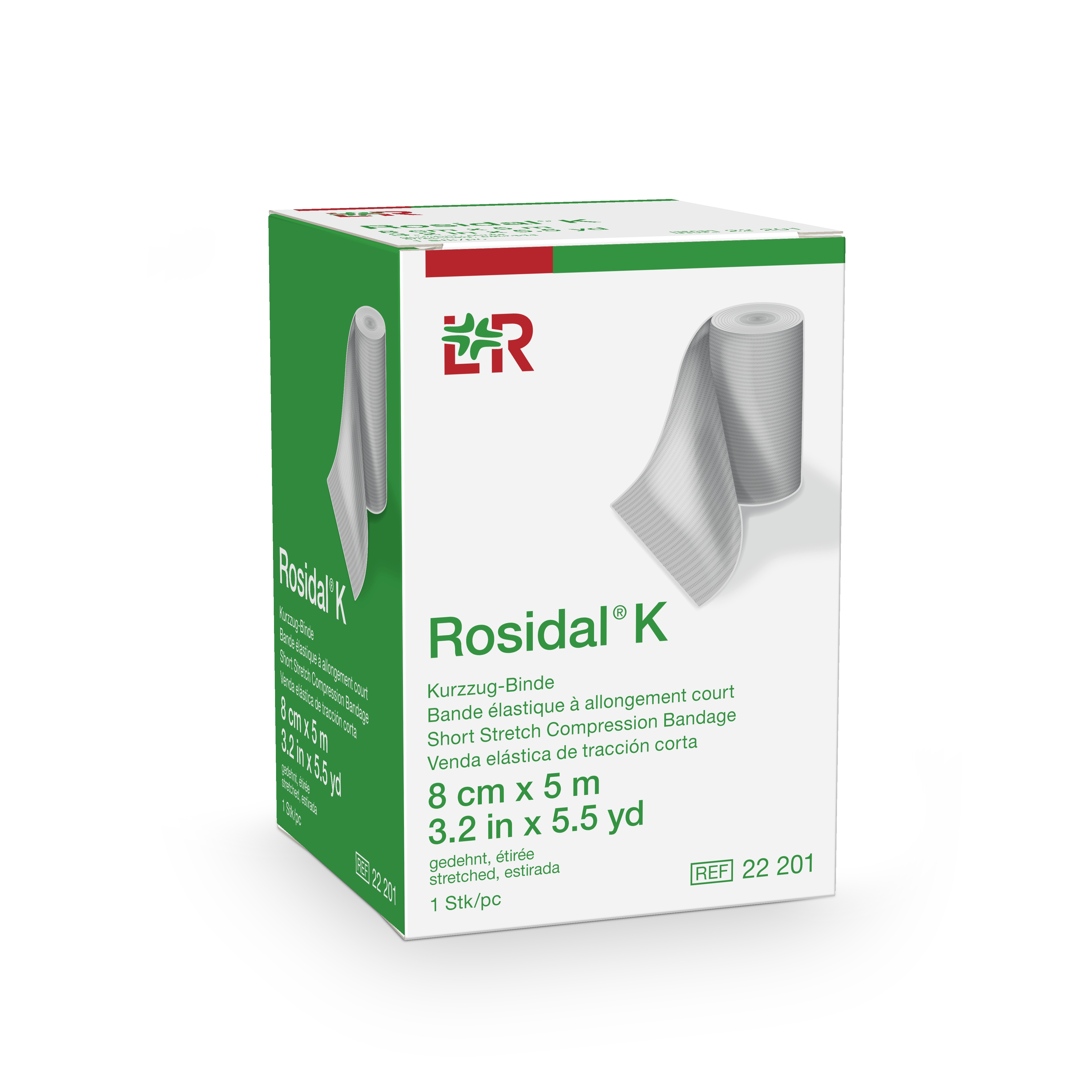 Rosidal® K - Kurzzugbinde 8 cm x 5 m - 10 Stück
