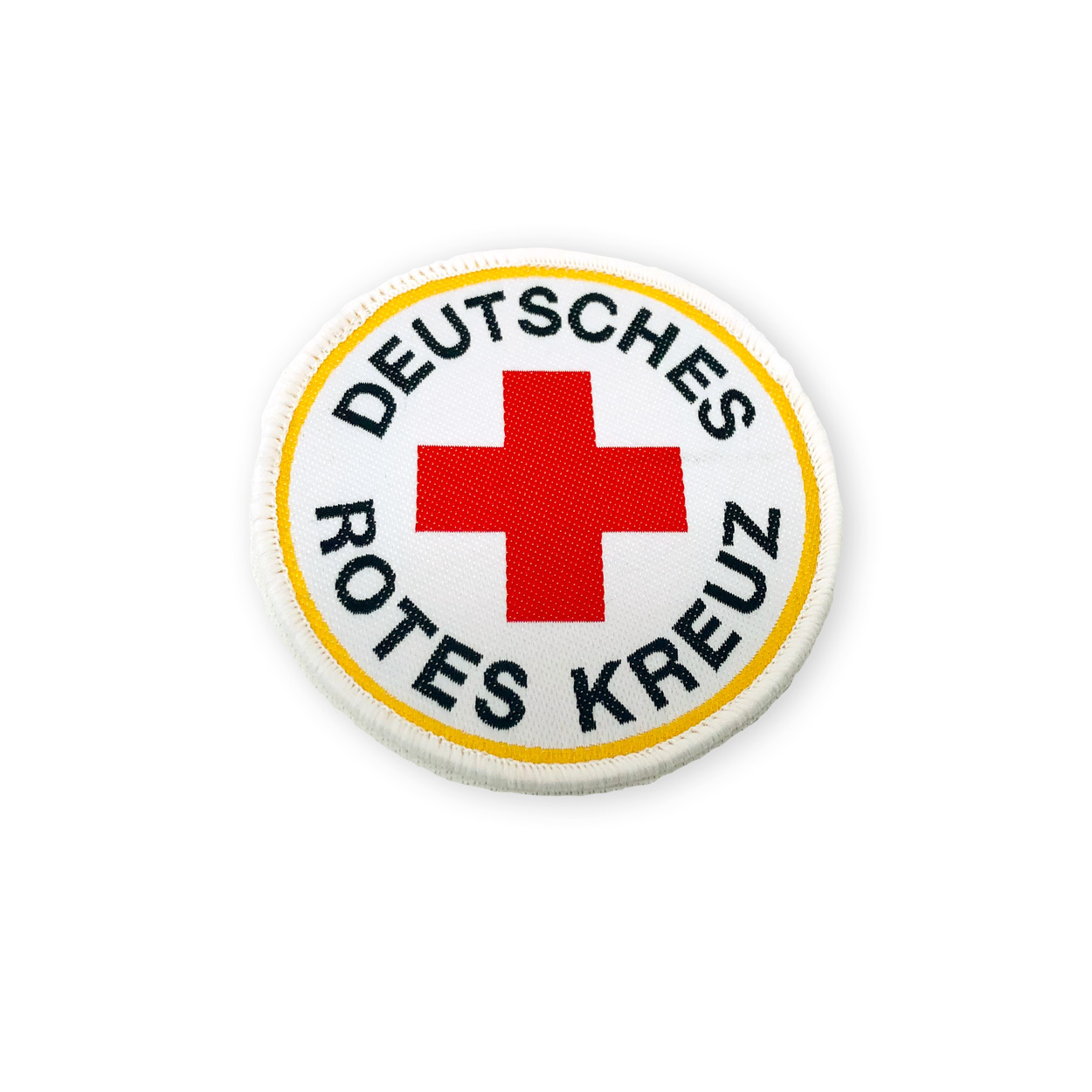 Ärmelabzeichen DRK-Rundlogo mit Klett, 80 mm Durchmesser