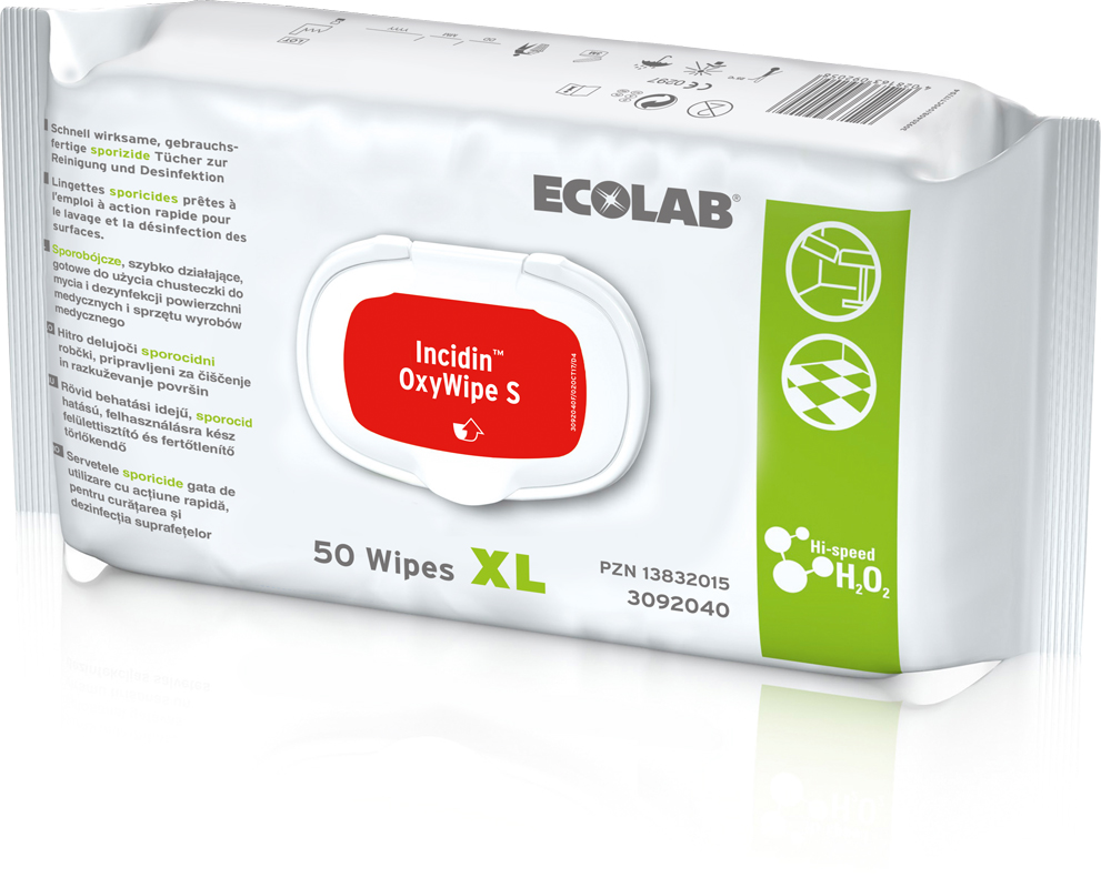 Incidin OxyWipe S Desinfektionstücher, Gr.XL 25 x 37 cm, 50 Tücher