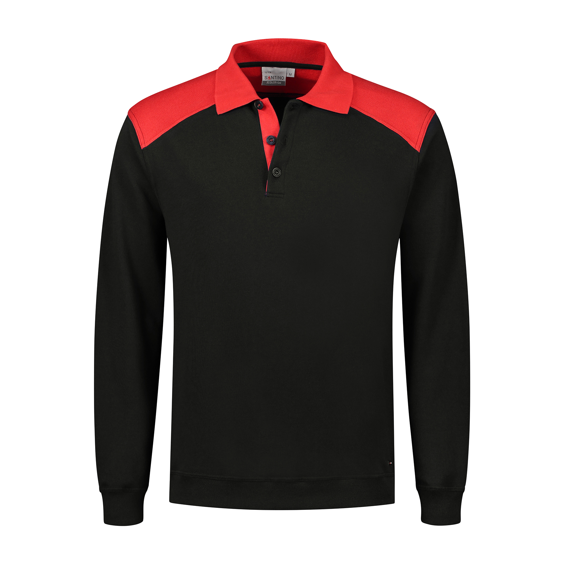 Santino Poloshirt Tesla Schwarz/Rot Gr. L