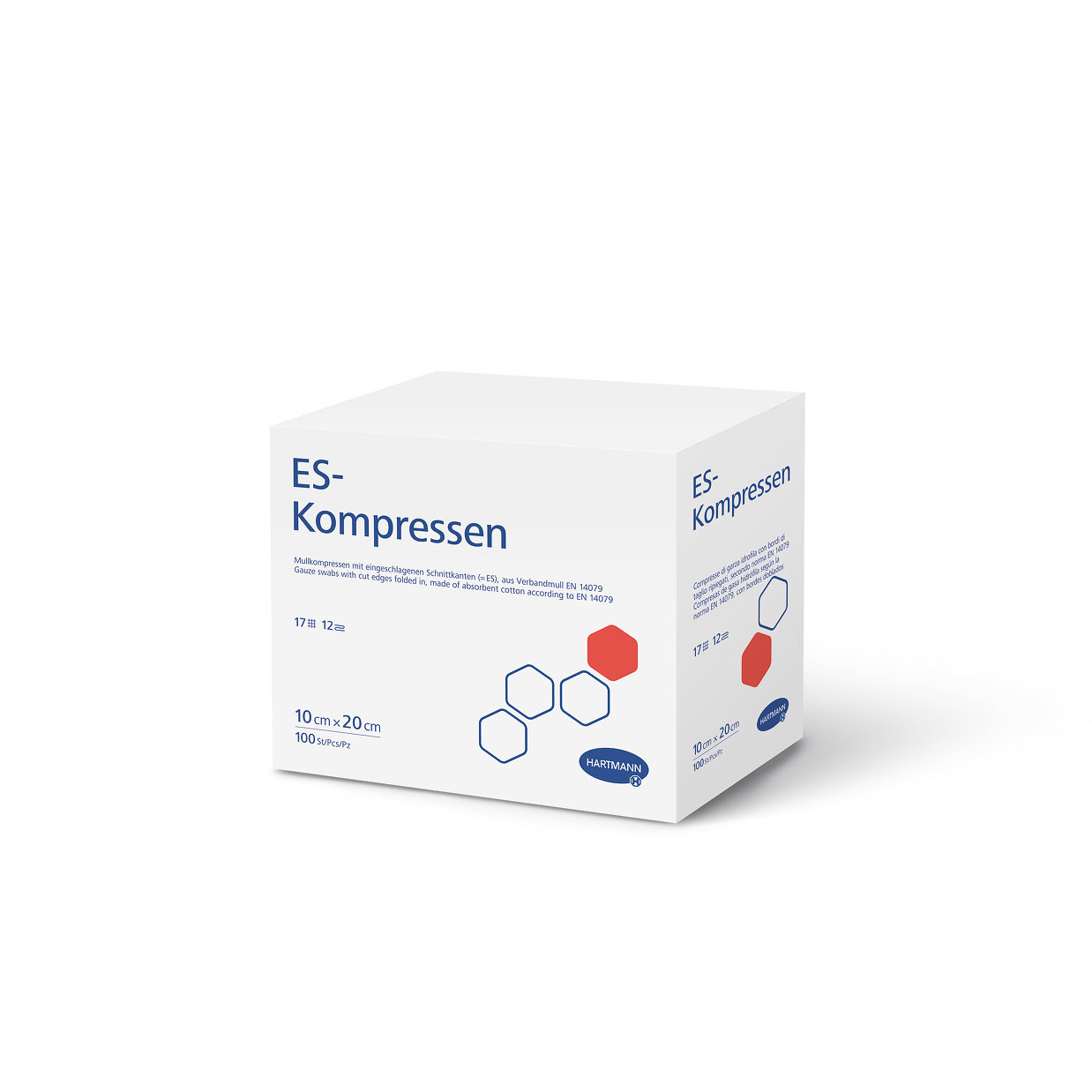 ES-KOMPRESSEN steril 10 x 10 cm 8fach 17fädig - Packung à 5 x 2 Stück